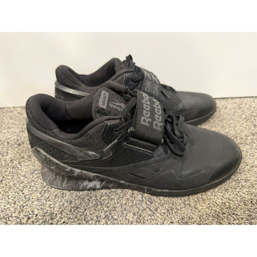 Reebok Legacy Lifter 2 Black Marble Weightlifting Shoes Size US 9.5